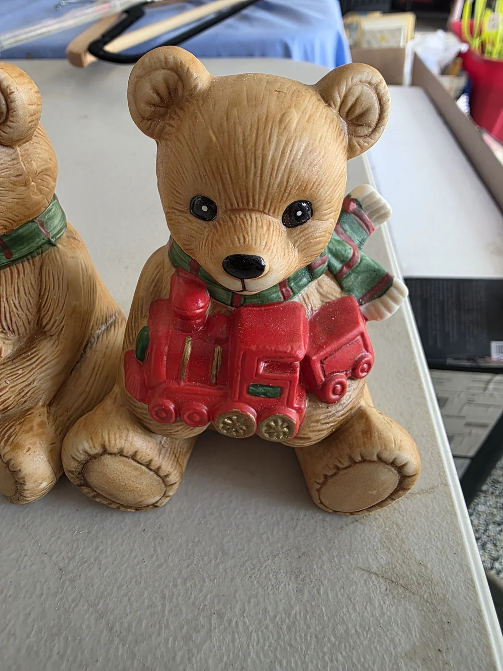 Vintage Home Interiors Christmas Teddy Bear Set